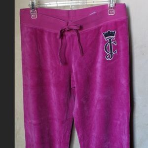 Juicy Couture velour sweatpants JC upper thigh